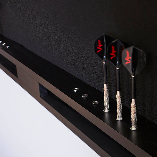 The BOSS is a custom Dartboard cabinet 46'x 46" perfect for any game room, man cave. It includes a dartboard set