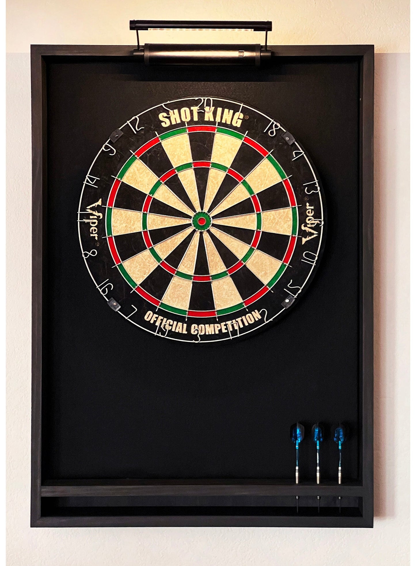 The Boardroom – Handcrafted Dartboard Cabinet Set in Black | Made in the USA 🇺🇸