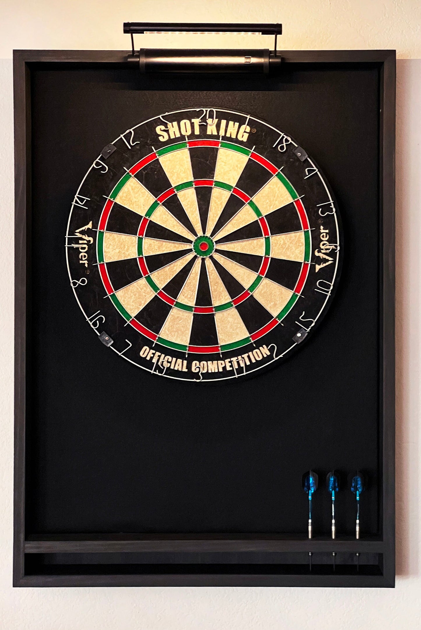 The Boardroom – Handcrafted Dartboard Cabinet Set in Black | Made in the USA 🇺🇸