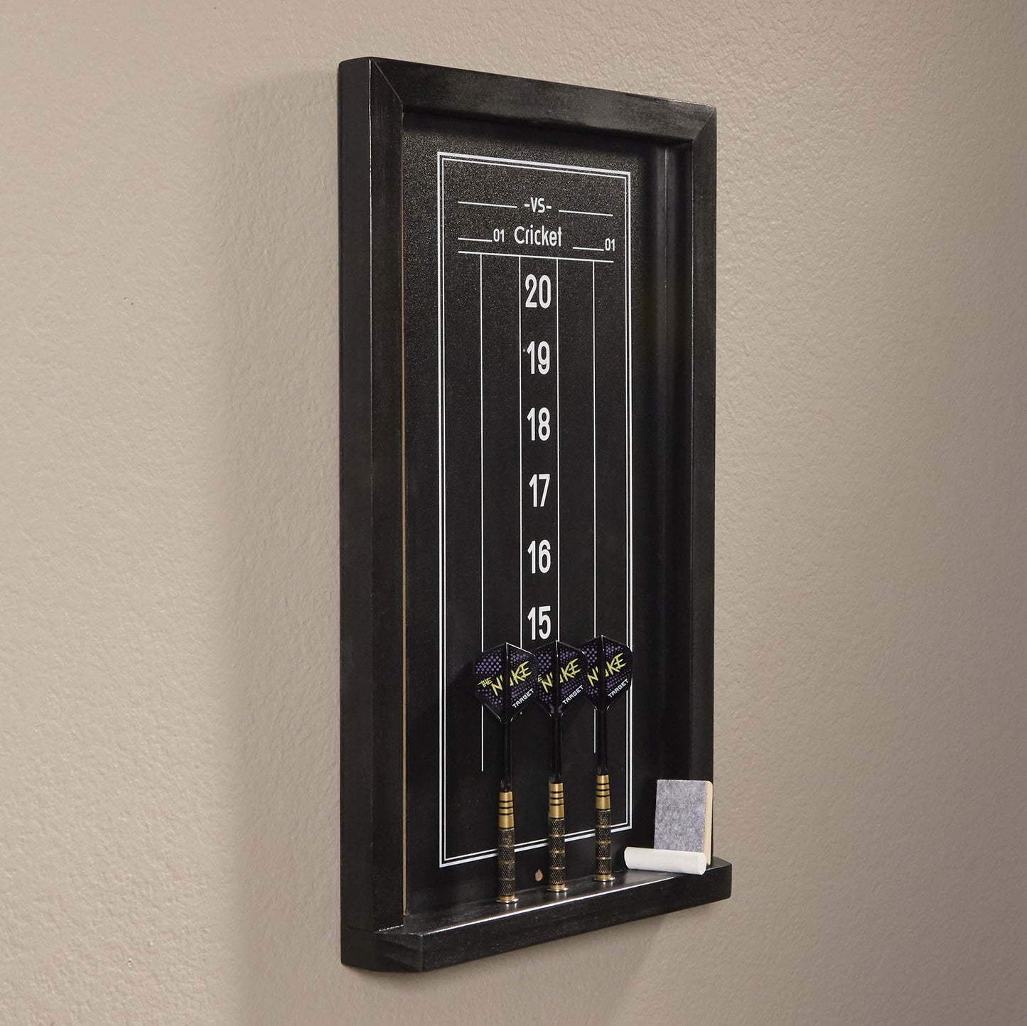 Cricket Dart Scoreboard – Wall Mounted Wood Scorekeeper (17.5” x 11”)