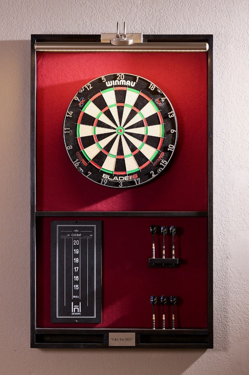 contemporary dartboard cabinet