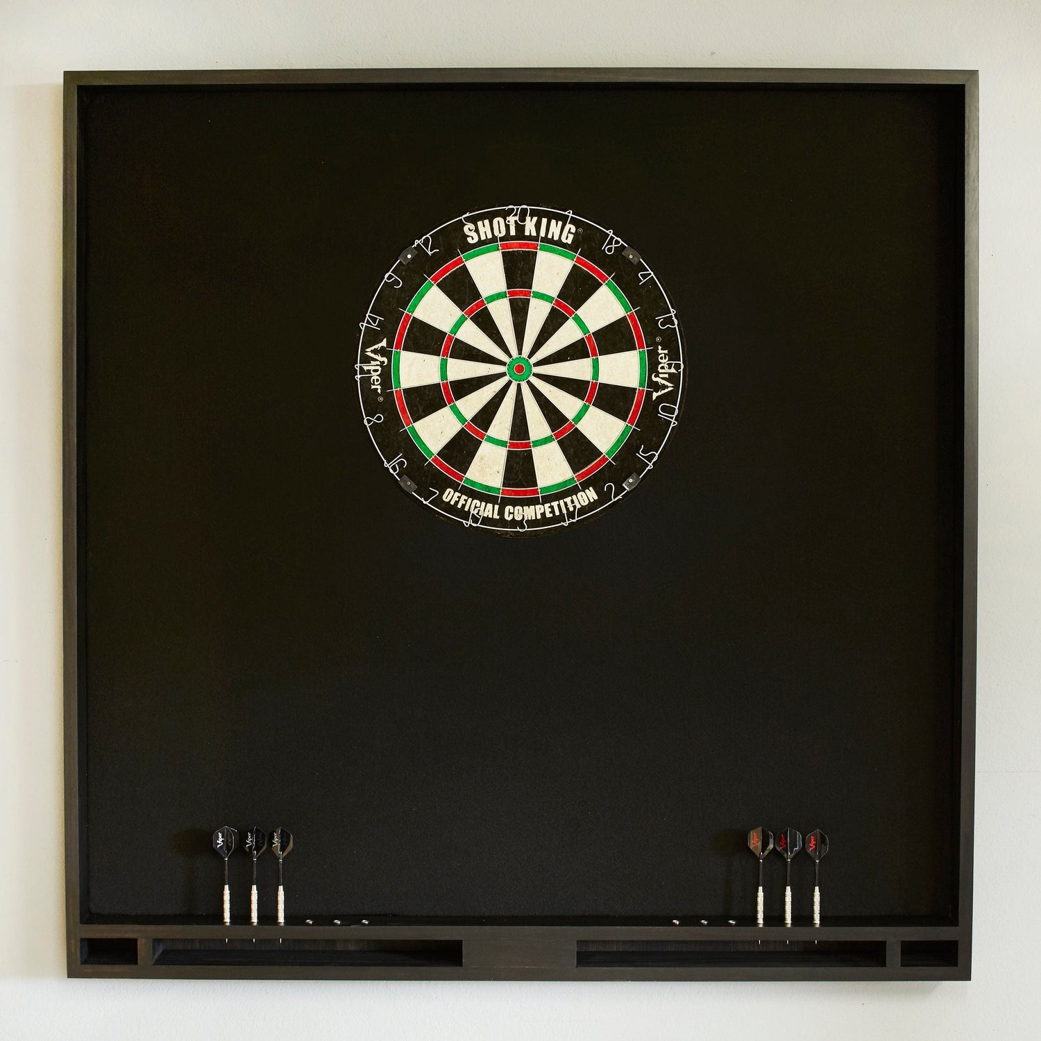 The Boss, a premium handcrafted dartboard cabinet.