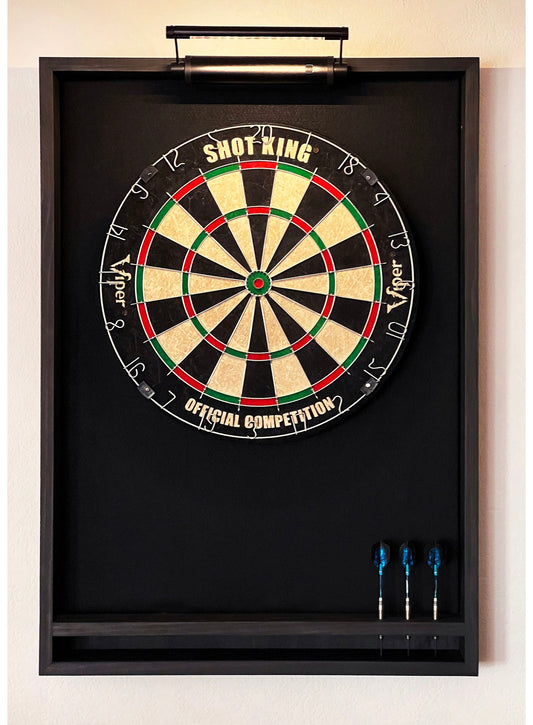 The Boardroom – Handcrafted Dartboard Cabinet Set in Black | Made in the USA 🇺🇸