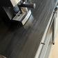 Modern farmhouse coffee bar, beverage storage center.  Makes a great wine or liquor cabinet with plenty of storage space.