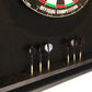 Black stained wood dartboard cabinet