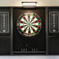 Black stained wood dartboard cabinet