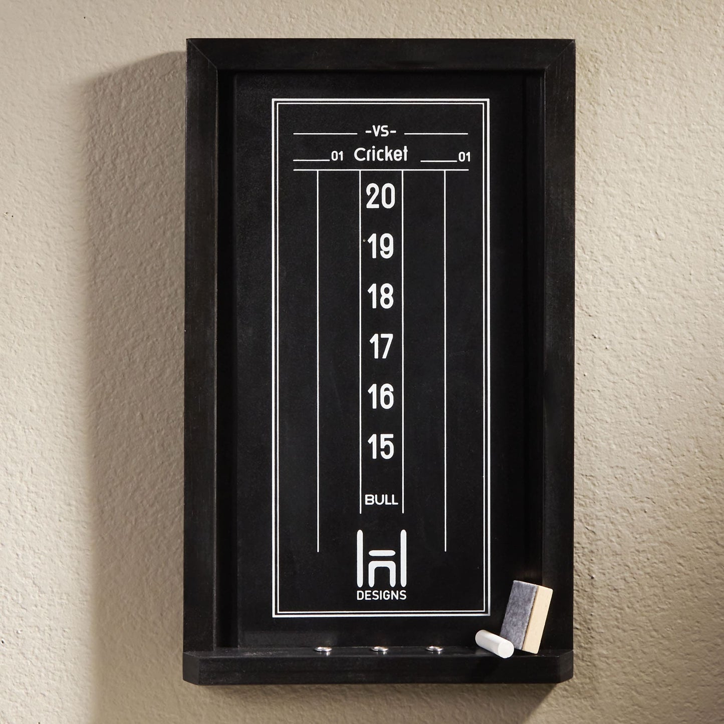 Cricket Dart Scoreboard – Wall Mounted Wood Scorekeeper (17.5” x 11”)