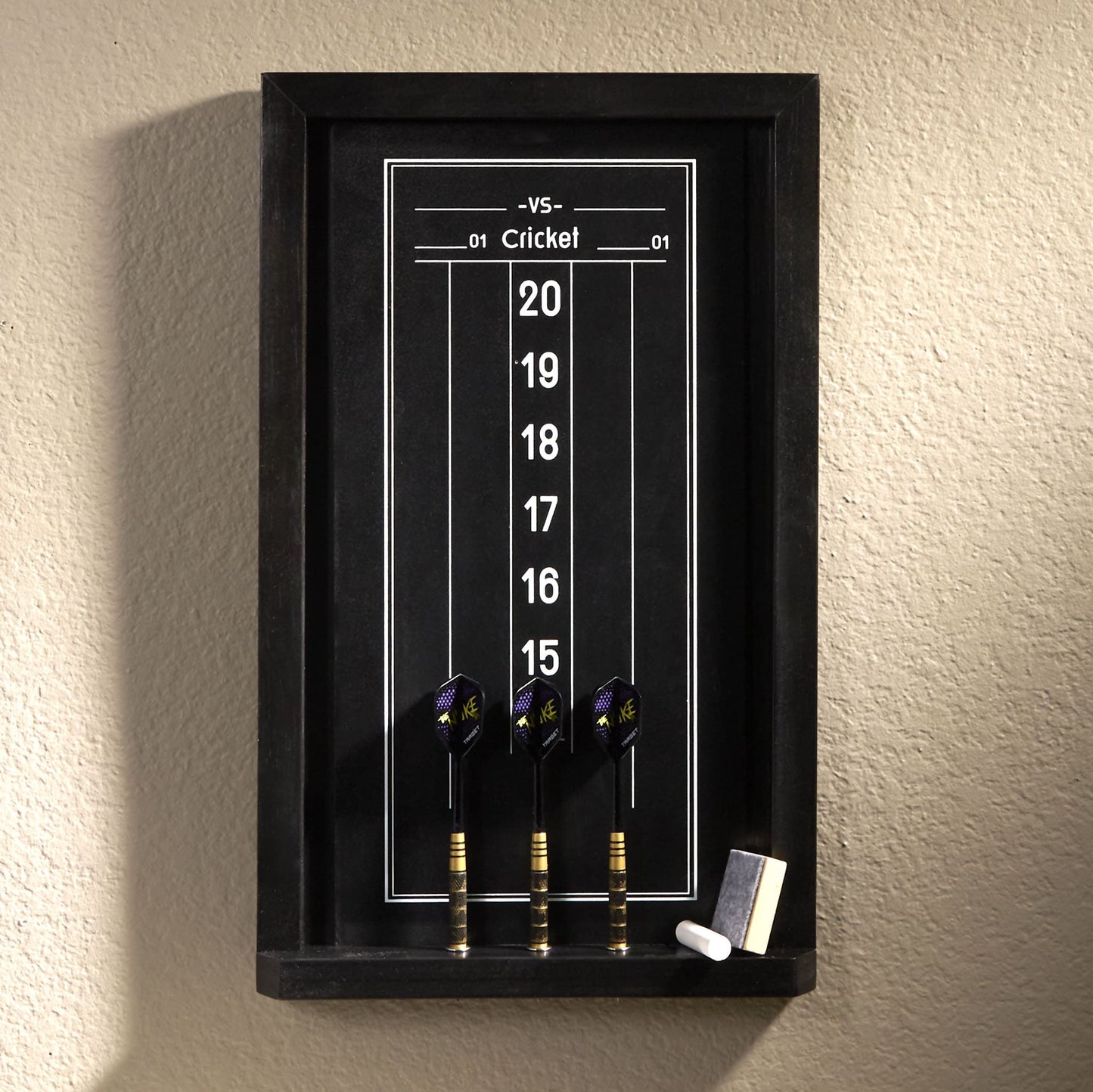Cricket Dart Scoreboard – Wall Mounted Wood Scorekeeper (17.5” x 11”)