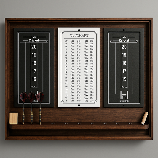 The Scorekeeper – Handcrafted Dartboard Scorekeeping Center