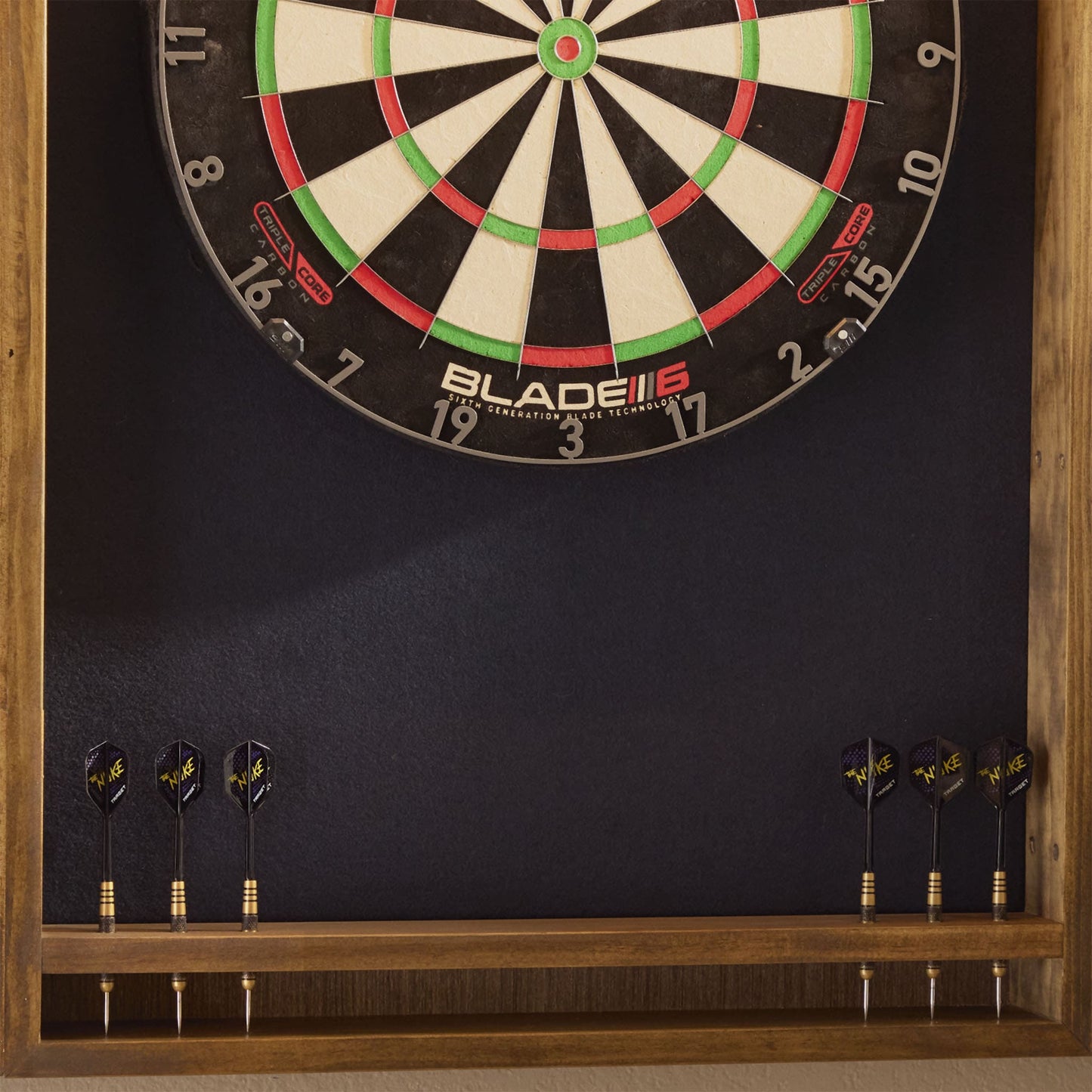 Dartboard Cabinet with LED Lighting & Dual Scoreboards | Mountain Man